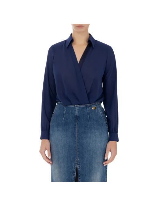 CAMASA ELISABETTA FRANCHI, Bodysuit Style, Navy Blue - CB00751E2DC8