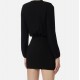Body ELISABETTA FRANCHI, Bodysuit in viscose georgette fabric with necklace, Black - CB00762E2110