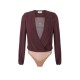 Body ELISABETTA FRANCHI, Bodysuit in viscose georgette fabric with necklace - CB00762E2644