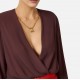 Body ELISABETTA FRANCHI, Bodysuit in viscose georgette fabric with necklace - CB00762E2644