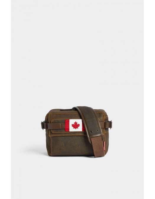 Geanta Dsquared2, Crossbody, Canadian Flag, Vintage Brown - CBM0063003076408062