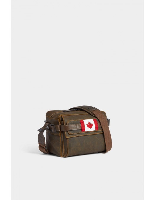 Geanta Dsquared2, Crossbody, Canadian Flag, Vintage Brown - CBM0063003076408062