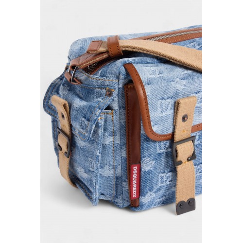 Geanta DSQUARED2 Monogram Crossbody. Blue