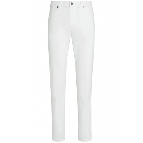 Jeans Zegna, Roccia, Slim Fit, Stretch Cotton, White  Jeans Zegna, Roccia, Slim Fit, Stretch Cotton, White