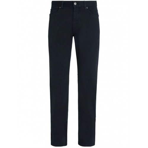 Jeans Zegna, Roccia, Slim Fit, Cotton, Navy Blue Jeans Zegna, Roccia, Slim Fit, Cotton, Navy Blue