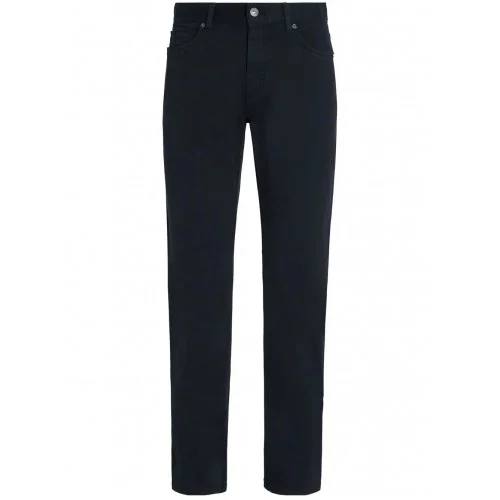 Jeans Zegna, Roccia, Slim Fit, Cotton, Navy Blue