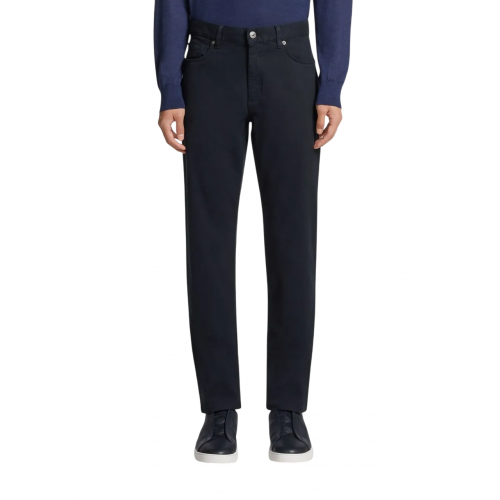 Jeans Zegna, Roccia, Slim Fit, Cotton, Navy Blue Jeans Zegna, Roccia, Slim Fit, Cotton, Navy Blue