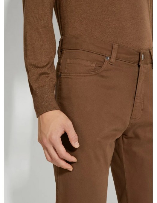 Jeans ZEGNA, Stretch Jeans, Brawn - CITYE8PZWVIC