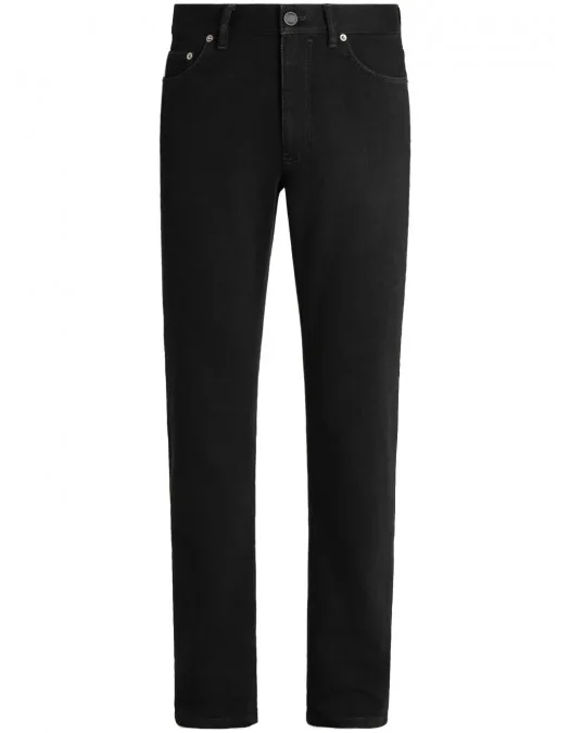 Jeans Zegna, Roccia, Slim Fit, Cotton, Straight Leg, Black - CITYEUEL36A8001 Jeans Zegna, Roccia, Slim Fit, Cotton, Straight Leg, Black - CITYEUEL36A8001