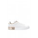 SNEAKERS DOLCE&GABBANA, Portofino Design, Bronze Details, White - CK1544AX6158L315