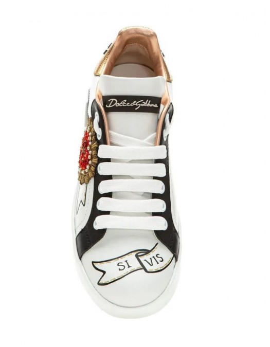 Sneakers Dolce & Gabbana, Portofino with E mbroidery - CK1544AZ138HWT77