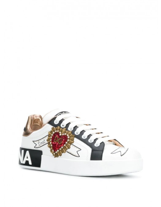 Sneakers Dolce & Gabbana, Portofino with E mbroidery - CK1544AZ138HWT77