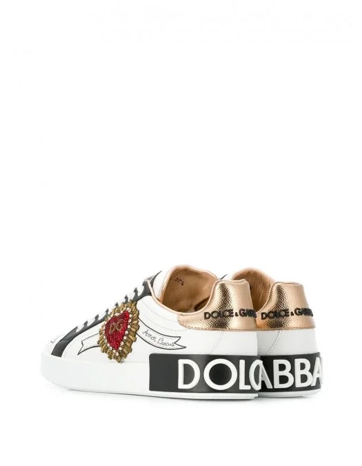 Sneakers Dolce & Gabbana, Portofino with E mbroidery - CK1544AZ138HWT77