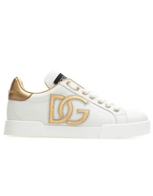 Sneakers Dolce & Gabbana, Piele, Portofino Gold - CK1545AD78089662 Sneakers Dolce & Gabbana, Piele, Portofino Gold - CK1545AD78089662