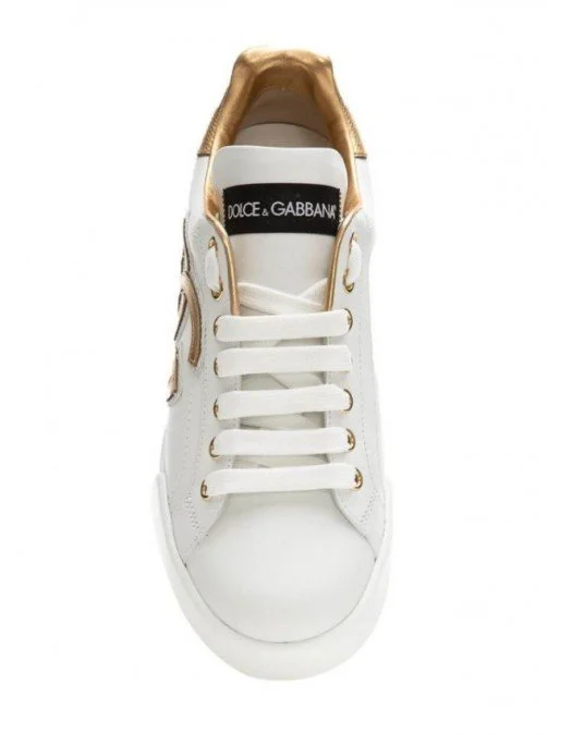 Sneakers Dolce & Gabbana, Piele, Portofino Gold - CK1545AD78089662 Sneakers Dolce & Gabbana, Piele, Portofino Gold - CK1545AD78089662