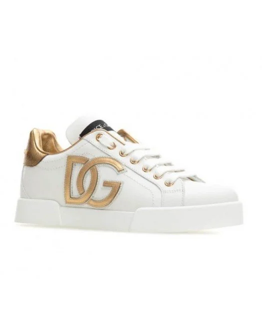 Sneakers Dolce & Gabbana, Piele, Portofino Gold - CK1545AD78089662 Sneakers Dolce & Gabbana, Piele, Portofino Gold - CK1545AD78089662