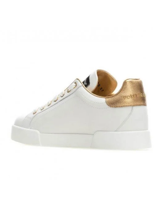 Sneakers Dolce & Gabbana, Piele, Portofino Gold - CK1545AD78089662 Sneakers Dolce & Gabbana, Piele, Portofino Gold - CK1545AD78089662
