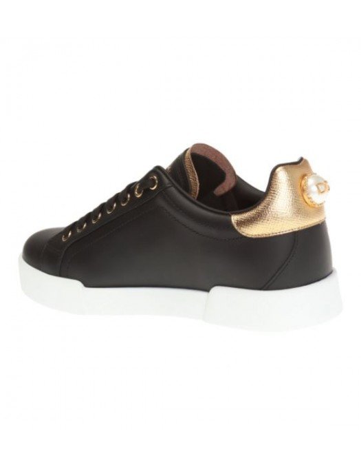 Sneakers Dolce&Gabbana, Negru, Accesorizat Logo Brand - CK16028E831