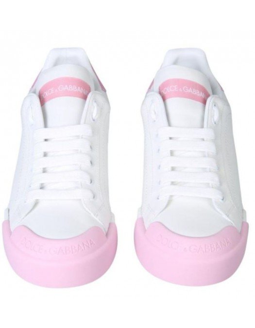 Sneakers Dolce & Gabbana, Portofino, Alb/Roz - CK1802AW11387587