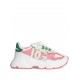 SNEAKERS DOLCE & GABBANA, Daymaster Design, Green Pink Details, White - CK1908A6G128B918