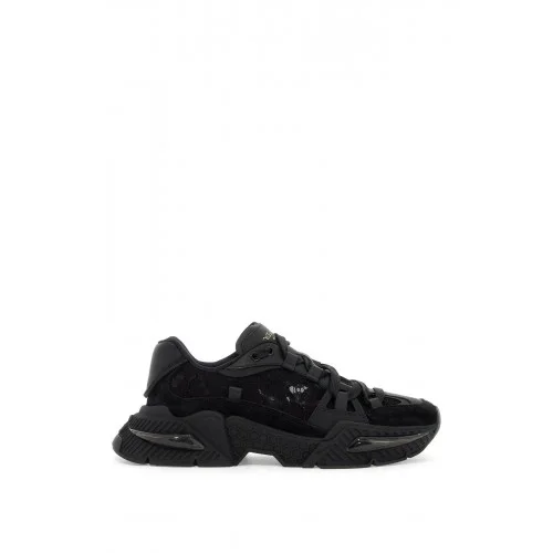 Sneakers DOLCE & GABBANA, Airmaster, Insertie Dantela, Negru