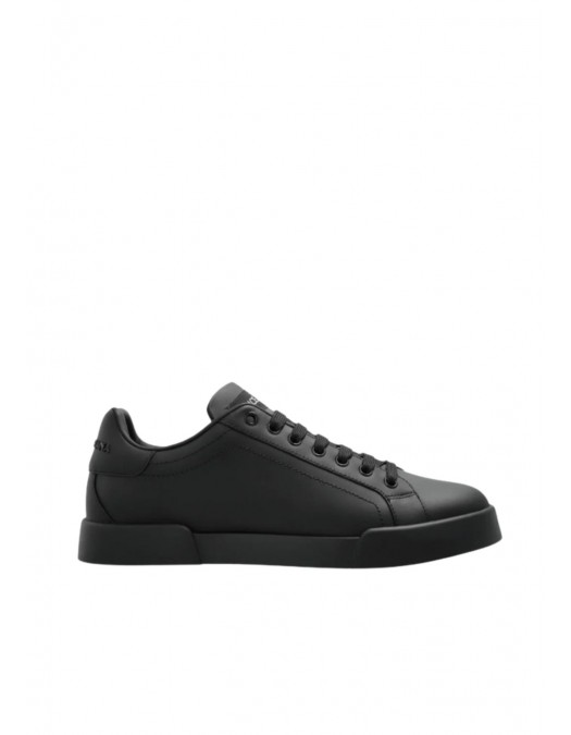 SNEAKERS DOLCE & GABBANA, Portofino Design, Simple, Full  Black - CK2330A106580999