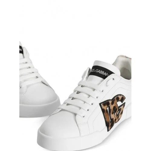 Sneakers DOLCE & GABBANA, logo-patch sneakers, leopard print