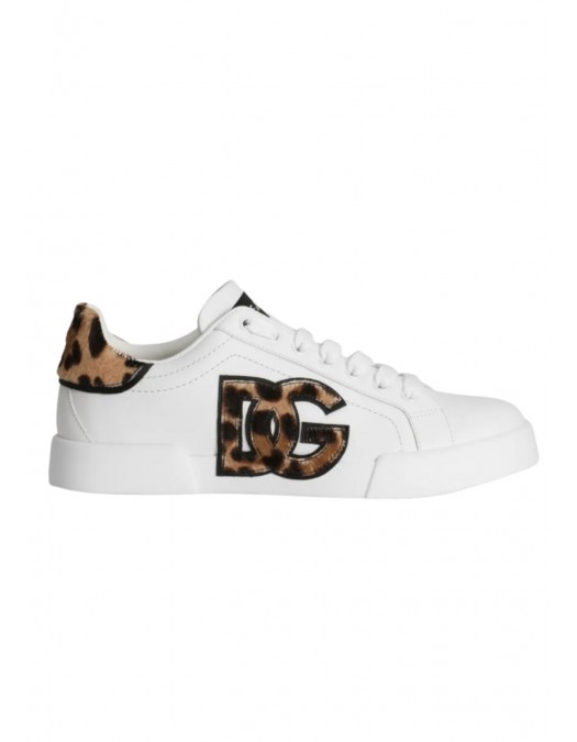 Sneakers DOLCE & GABBANA, logo-patch sneakers, leopard print - CK2395A02258S543