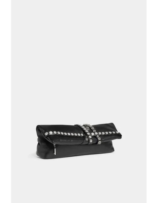 Geanta DSQUARED2, Allover Studs Clutch, Black - CLW0041189083012124UNI