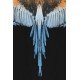 Tricou Marcelo Burlon, Wings Color Blue, Bumbac - CMAA018R21JER0011020