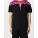 Tricou Marcelo Burlon, Wings Color Red and Blue, Negru - CMAA018S22JER0021025