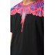 Tricou Marcelo Burlon, Wings Color Red and Blue, Negru - CMAA018S22JER0021025