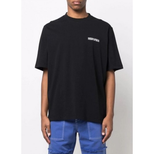 Tricou MARCELO BURLON, Multicolor Logo Brodat, Negru Tricou MARCELO BURLON, Multicolor Logo Brodat, Negru