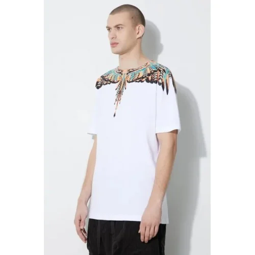 Tricou Marcelo Burlon, Multicolor Wings, Alb