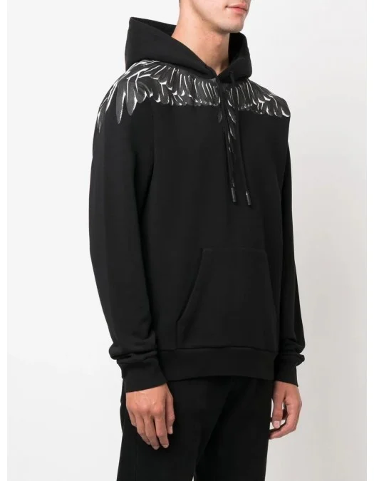 Hanorac Marcelo Burlon, White Wings Insert, Black - CMBB007C99FLE0011060