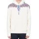 Hanorac MARCELO BURLON, Lines Wings, White - CMBB007F22FLE0030440