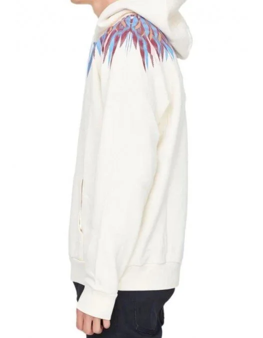 Hanorac MARCELO BURLON, Lines Wings, White - CMBB007F22FLE0030440