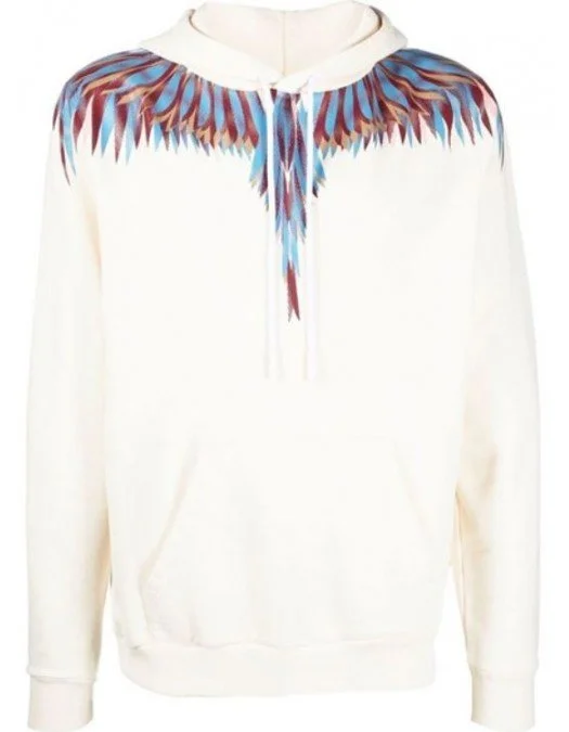 Hanorac MARCELO BURLON, Lines Wings, White - CMBB007F22FLE0030440