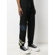 Pantaloni Marcelo Burlon, Black, Insertii colorate, Bumbac - CMCH028S21FLE0011009
