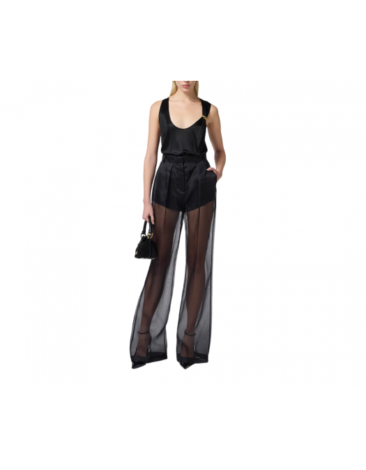 TOP ELISABETTA FRANCHI, Tank Top, Jewelled Logo, Black - CN00151E3110 TOP ELISABETTA FRANCHI, Tank Top, Jewelled Logo, Black - CN00151E3110