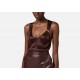 TOP ELISABETTA FRANCHI, Tank Top, Jewelled Logo, Brown Choco - CN00151E3644 TOP ELISABETTA FRANCHI, Tank Top, Jewelled Logo, Brown Choco - CN00151E3644