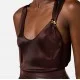 TOP ELISABETTA FRANCHI, Tank Top, Jewelled Logo, Brown Choco - CN00151E3644 TOP ELISABETTA FRANCHI, Tank Top, Jewelled Logo, Brown Choco - CN00151E3644