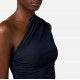 TOP ELISABETTA FRANCHI, One Shoulder, Navy Blue - CN00552E2DC8