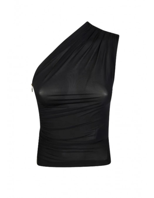 Top ELISABETTA FRANCHI, one-shoulder zip top - CN00962E2110