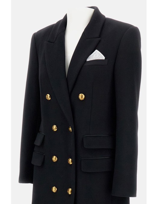 PALTON ELISABETTA FRANCHI, Lana virgina, double-breasted coat, Negru - CP00258E2110 PALTON ELISABETTA FRANCHI, Lana virgina, double-breasted coat, Negru - CP00258E2110