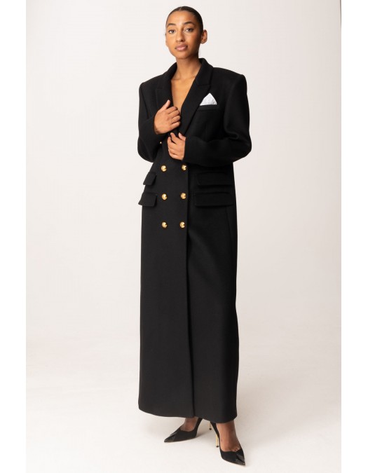 PALTON ELISABETTA FRANCHI, Lana virgina, double-breasted coat, Negru - CP00258E2110 PALTON ELISABETTA FRANCHI, Lana virgina, double-breasted coat, Negru - CP00258E2110