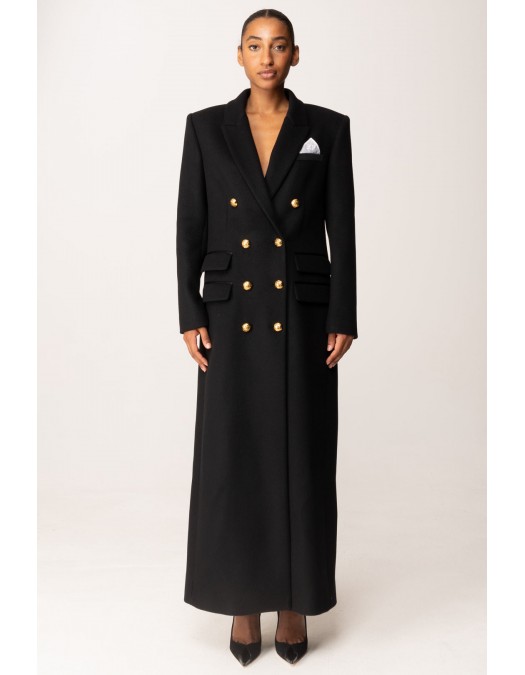 PALTON ELISABETTA FRANCHI, Lana virgina, double-breasted coat, Negru - CP00258E2110 PALTON ELISABETTA FRANCHI, Lana virgina, double-breasted coat, Negru - CP00258E2110