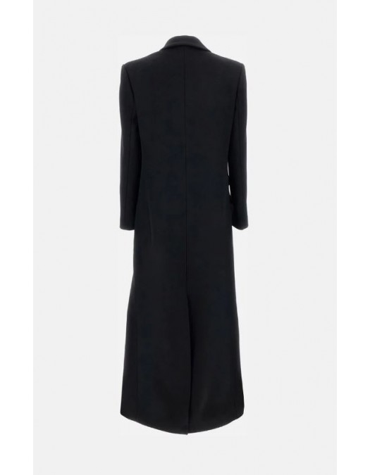PALTON ELISABETTA FRANCHI, Lana virgina, double-breasted coat, Negru - CP00258E2110