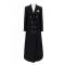 PALTON ELISABETTA FRANCHI, Lana virgina, double-breasted coat, Negru