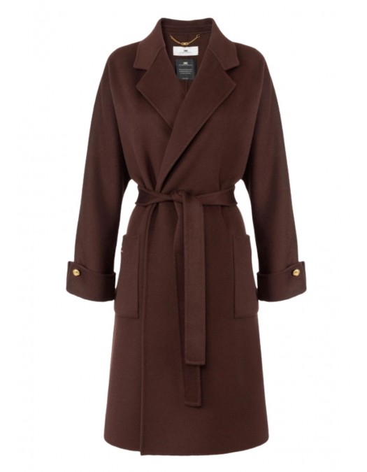 PALTON ELISABETTA FRANCHI, Lana, Oversized, Maro - CP68D56E2EA3 PALTON ELISABETTA FRANCHI, Lana, Oversized, Maro - CP68D56E2EA3